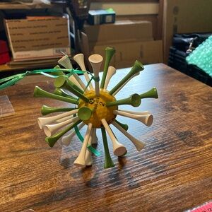 Handmade golf ball ornament